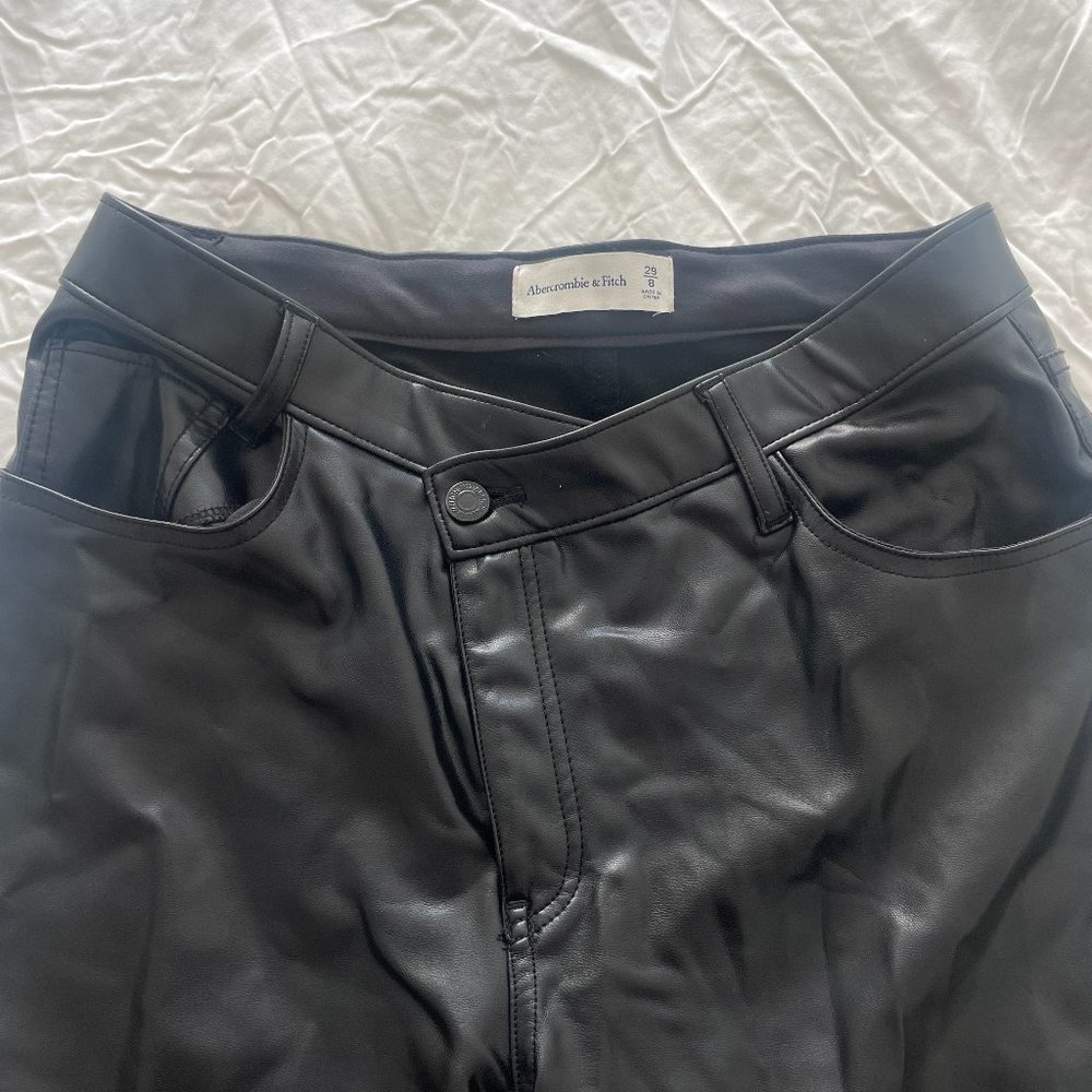 Abercrombie Vegan Leather Asymmetrical Pants - Size 29